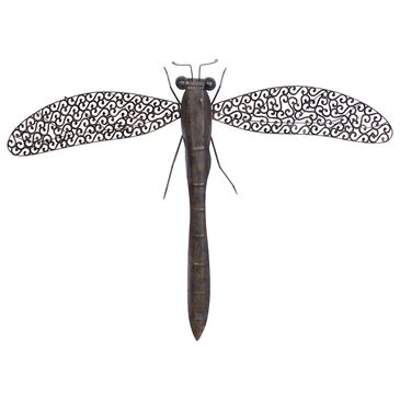 Maple and Jade 27" x 37" Dragonfly Wall Sculpture in Bronze, , large