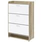 Coaster Denia 3-Tier Shoe Cabinet in Antique Pine and White, , large