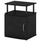 HOMLUX End Table with Open Shelf in Black, , large