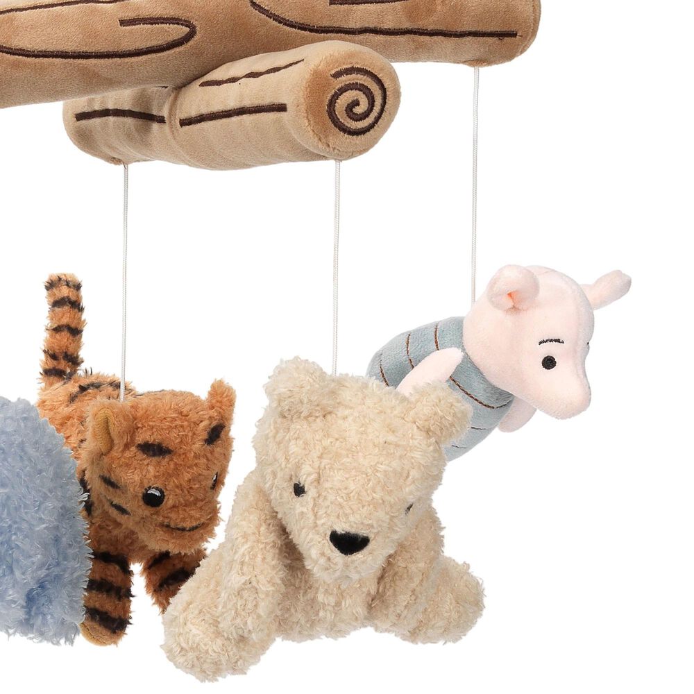Lambs and Ivy Disney Baby Storytime Pooh Musical Baby Crib Mobile in Gold, Blue and Brown, , large