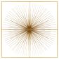 CosmoLiving by Cosmopolitan 36" Square Modern Wall Decor with Starburst Center in Gold, , large