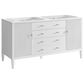 James Martin Vanities Myrrin 60" Double Vanity in Bright White with Single Hole and 3 cm White Zeus Quartz Top & Backsplash, , large