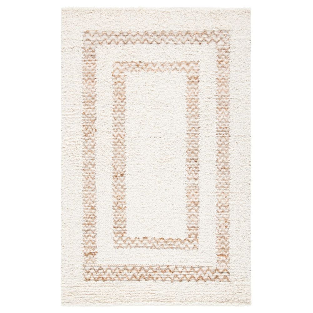 Safavieh Natura 4" x 6" Ivory and Natural Area Rug, , large