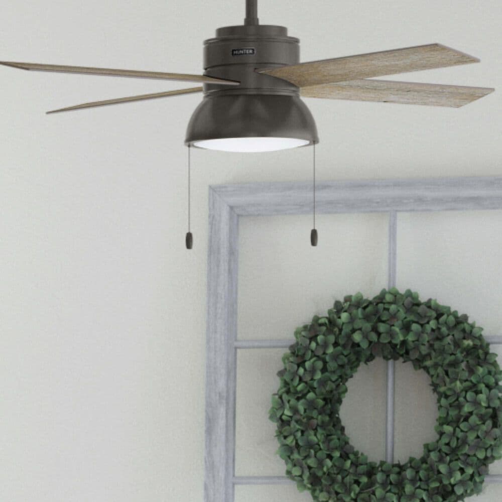 Hunter Loki 52&quot; Ceiling Fan with LED Lights in Noble Bronze, , large