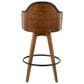 Lumisource Ahoy Swivel Counter Stool in Walnut and Black, , large