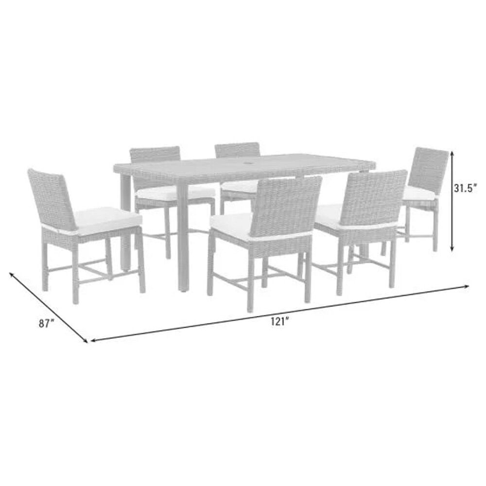 Crosley Furniture Bradenton 7Piece Patio Dining Set with Sand in Weathered Brown NFM