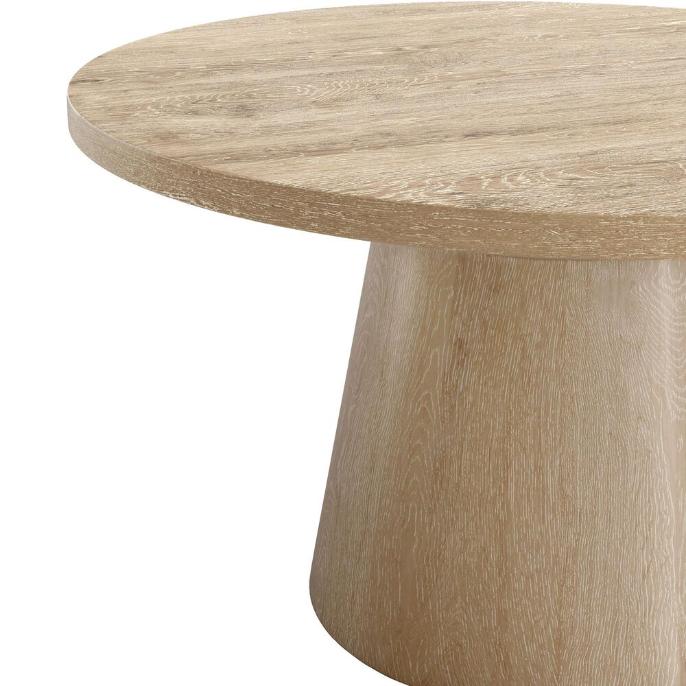 Furniture of America Halewood Round Coffee Table in Oak, , large