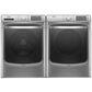 Maytag 5.0 Cu. Ft. Front Load Washer with Steam and 7.3 Cu. Ft. Electric Dryer in Metallic Slate, , large
