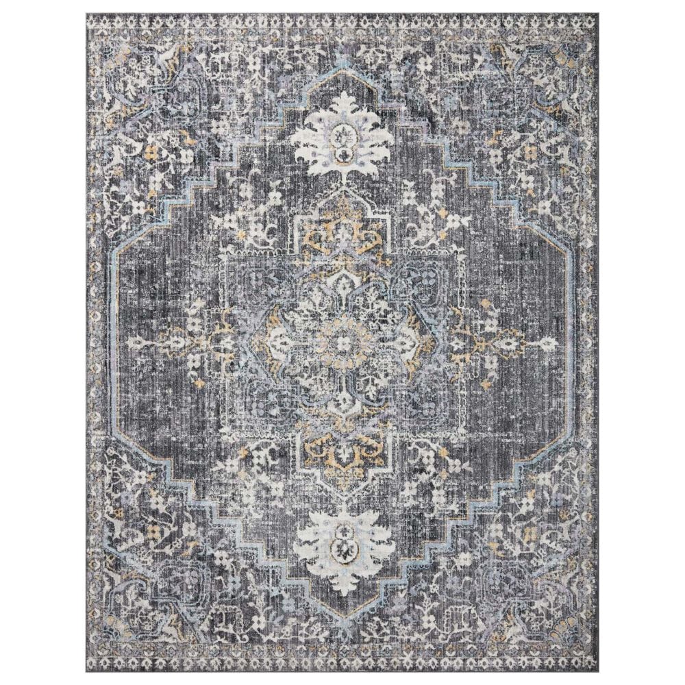 Loloi II Cassandra 2"6" x 4" Charcoal and Gold Area Rug, , large