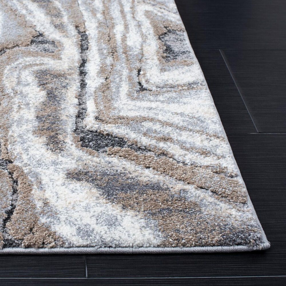 Safavieh Cyrus Shag 2&#39;2&quot; x 9&#39; Beige and Grey Runner, , large