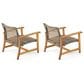 Hearth and Haven Hampton Club Chair in Natural and Gray (Set of 2), , large