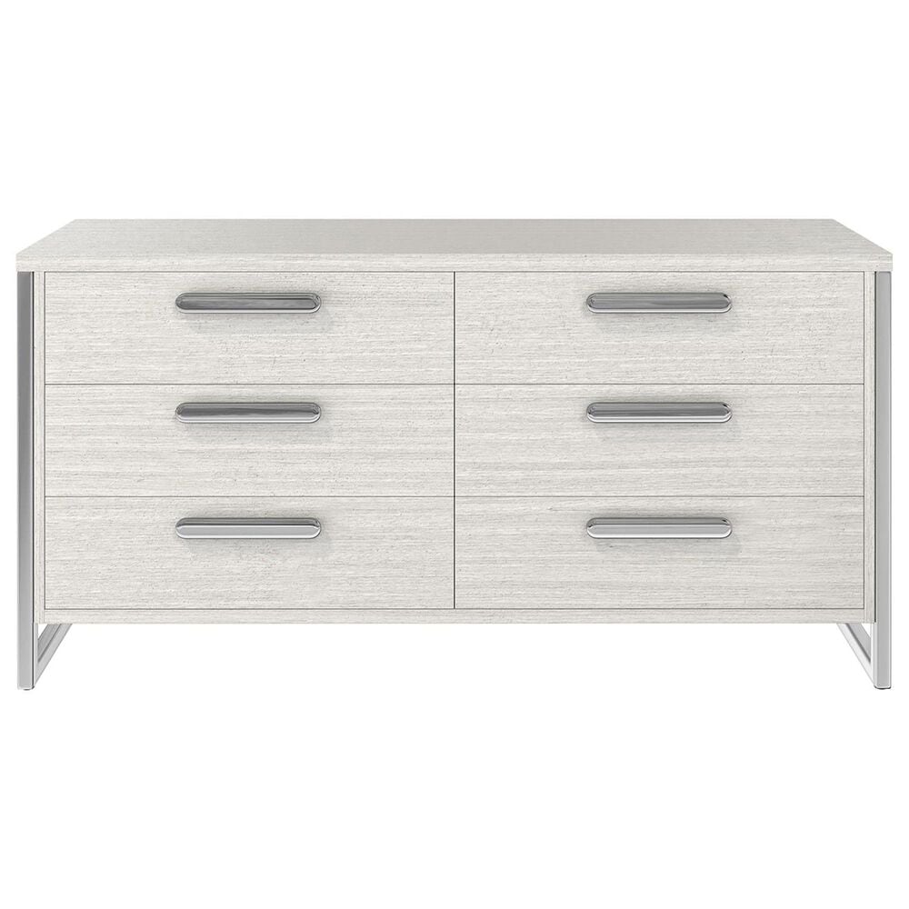 Bernhardt Stratum 6-Drawer Dresser in Mist and Polished Nickel, , large