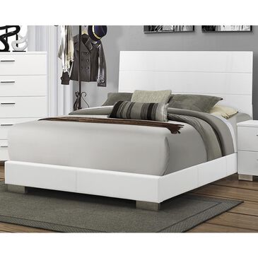 Pacific Landing Felicity Queen Bed With Slat Styled Headboard, , large