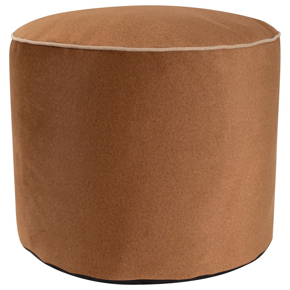 Howard Elliott Qiviut Tall Pouf in Cognac, , large