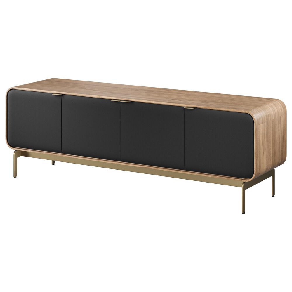 BDI Plume 80" 4-Door Media Cabinet in Walnut and Bronze, , large