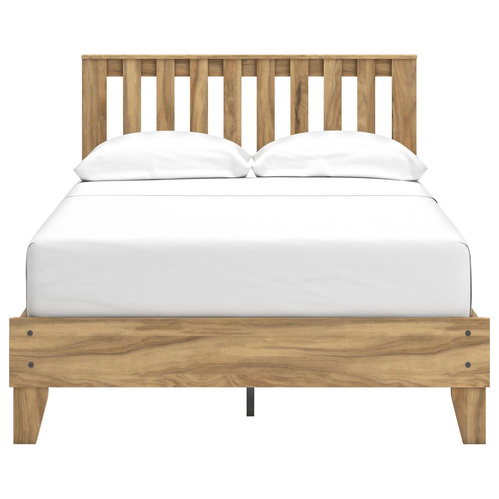Ashley Bermacy Full Platform Bed in Light Brown, , large