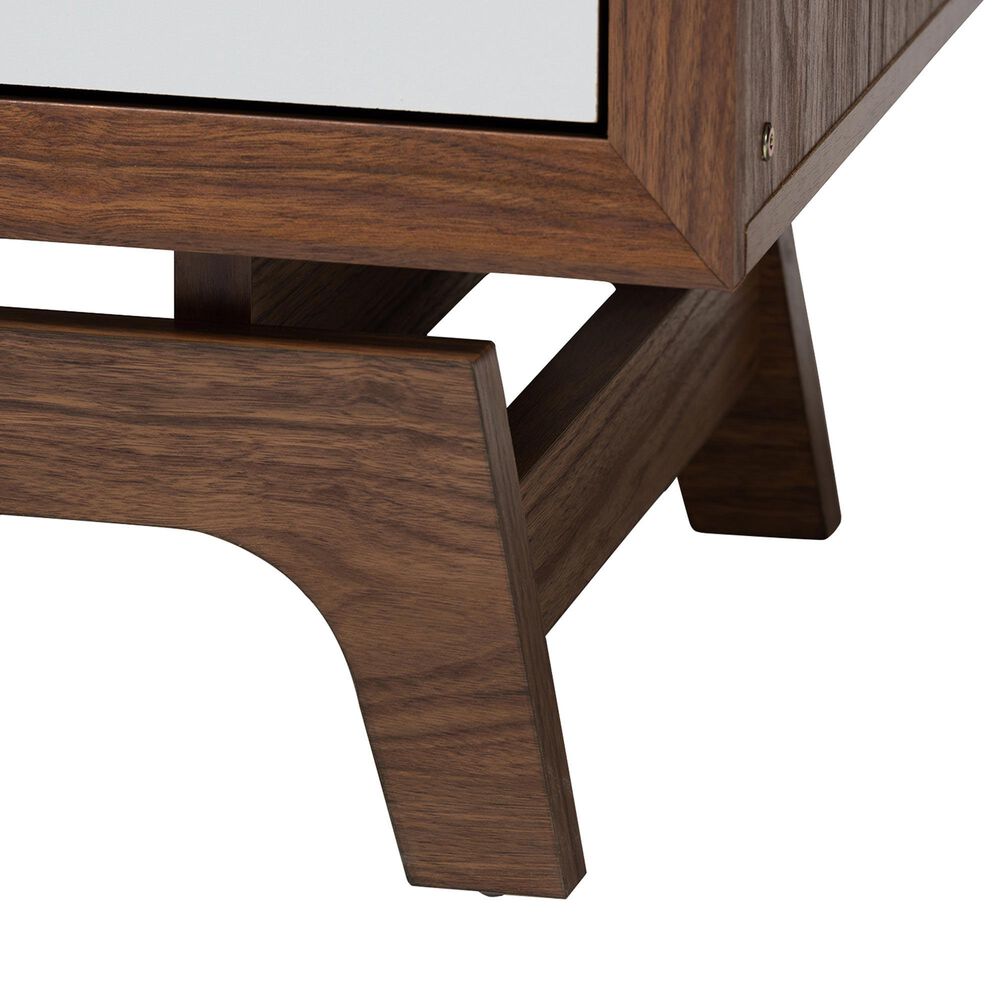 Baxton Studio Svante 6-Drawer Dresser in Walnut Brown, Dark Grey, Light Grey and White, , large