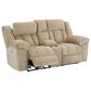 Ashley Tip-Off Power Reclining Loveseat with Adjustable Headrest in Wheat, , large