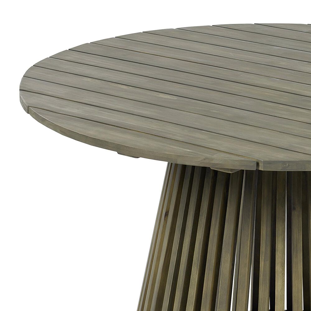 Hearth and Haven Outdoor Round Dining Table in Grey - Table Only, , large