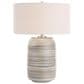 Uttermost Prospect Large Table Lamp in Brown, Taupe, Cream, Blue and Brushed Nickel, , large
