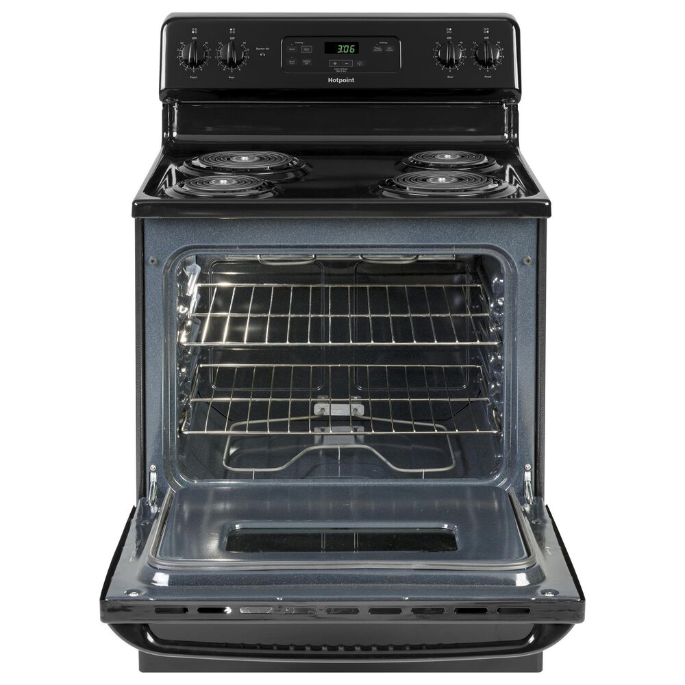 Hotpoint 30" Free-Standing Standard Clean Electric Range in Black, , large