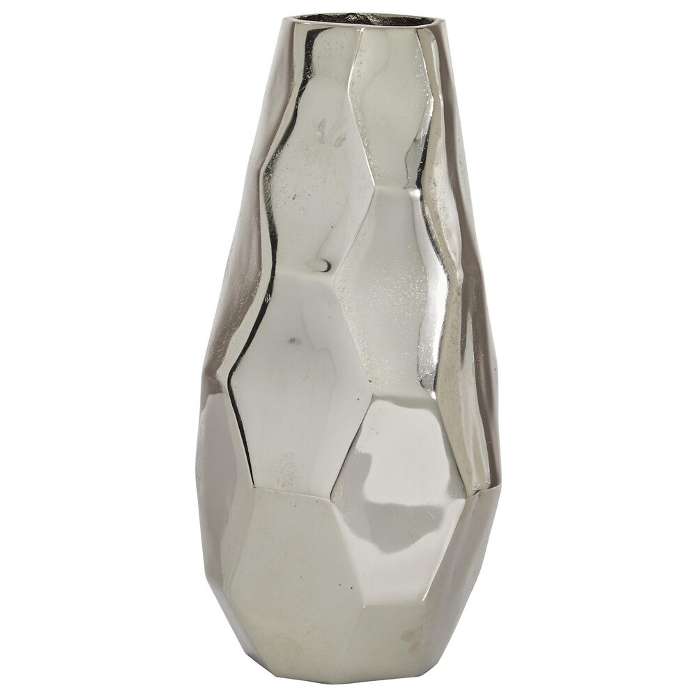 Maple and Jade 15&quot; x 7&quot; Vase in Silver, , large