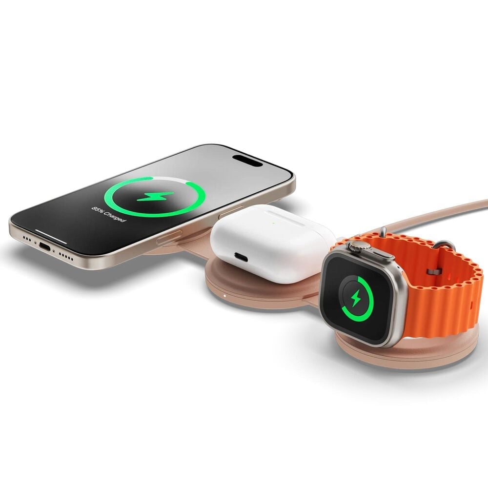 Satechi OntheGo 3-in-1 Wireless Charger in Desert Rose, , large