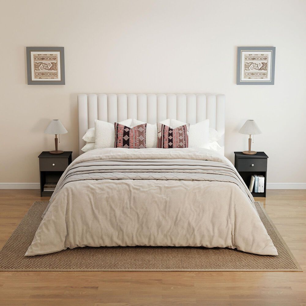 HOMLUX 1-Drawer Modern Nightstand with Knob Handle in Black Oak, , large