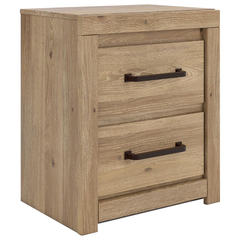 Ashley Brozmont Queen Panel Bed with Dresser Chest and 2 Nightstands, , large
