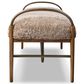 Four Hands Demi Accent Bench in Beige Shearling, , large