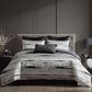 Hallmart Collectibles Eris 6-Piece Queen Comforter Set in Black and Gray, , large