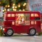 The Gerson Company 11.6"L Battery-Operated Lighted Holiday Scene Spinning Water Globe Bus in Red, , large