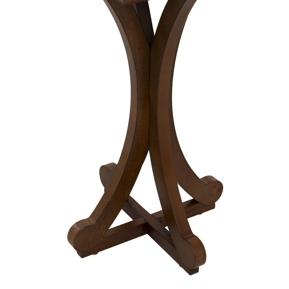 Linden Boulevard Dylan Sculptural Pedestal End Table in Hazelnut, , large