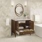 James Martin Vanities Myrrin 36" Vanity in Mid-Century Walnut with 3 cm Victorian Silver Quartz Top, , large
