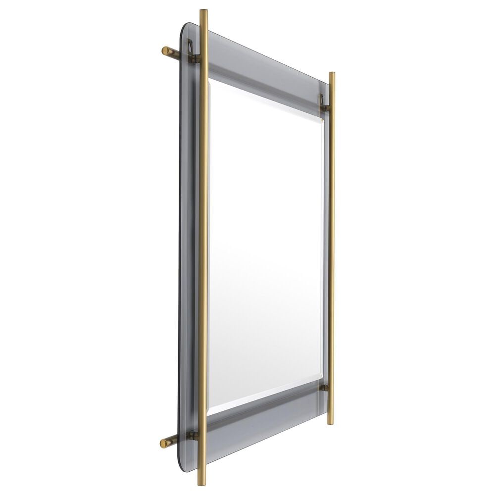 Eichholtz Quinn Mirror in Smoked and Brushed Brass, , large