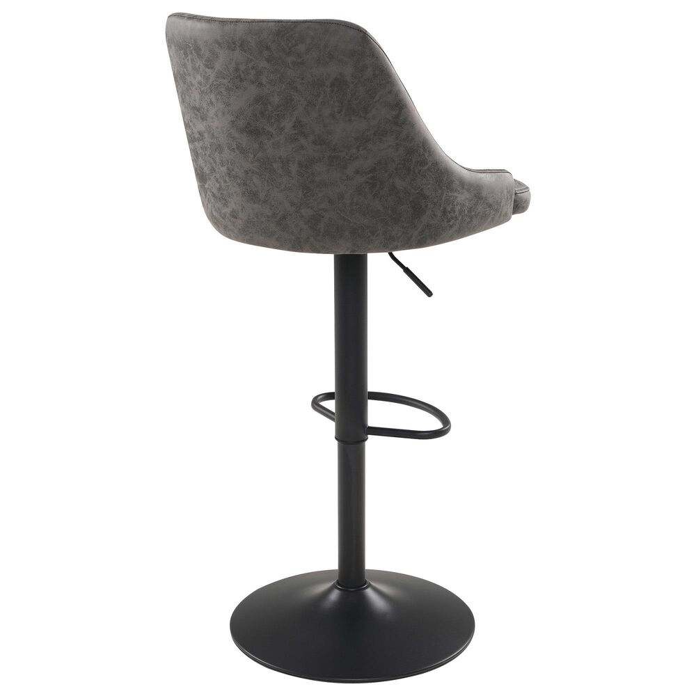 Office Star Products Sylmar Height Adjustable Swivel Stool in Charcoal, , large