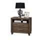 New Heritage Design Harrisburg Queen Bed and Two Nightstands in Walnut Brown with USB Port, , large