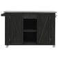 Hearth and Haven Outdoor Kitchen Island with Stainless Steel Top in Black, , large
