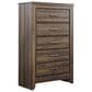 Ashley Juararo 5 Drawer Chest in Dark Brown, , large