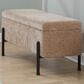 Lumisource Daniella Storage Bench with Brown Cushion in Black, , large