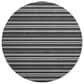 Dalyn Rug Company Soft Essentials Striped Black 8" Round Indoor/Outdoor Area Rug, , large