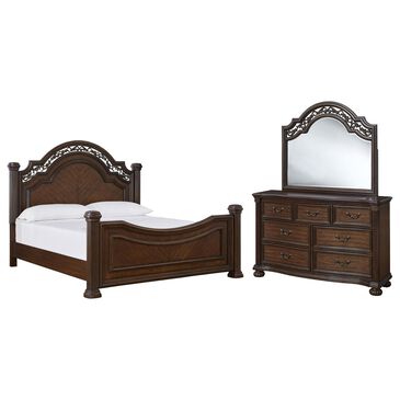 Ashley Lavinton 3-Piece King Bedroom Set in Rich Cherry Brown, , large