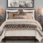 HiEnd Accents Chalet Aztec 3-Piece Super Queen Comforter Set in White and Brown, , large