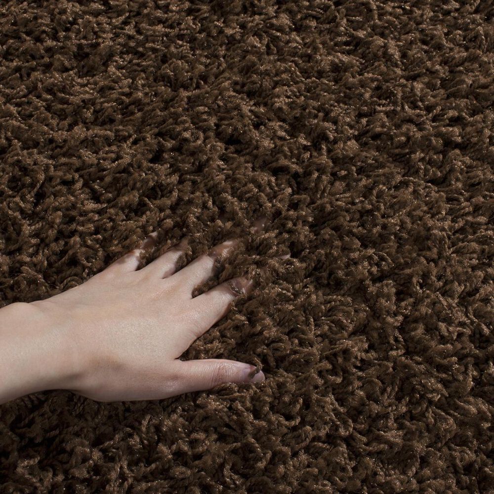 Safavieh Athens Shag SGA119A-3 3&#39; x 5&#39; Brown Area Rug, , large
