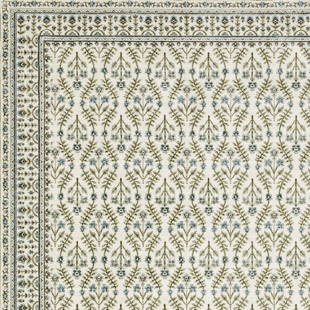 Oriental Weavers Andorra Ivory and Blue 5'3" x 7'3" Area Rug, , large