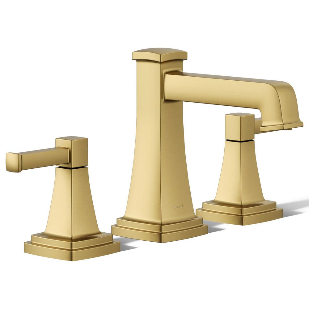 Kohler Riff Widespread Bathroom Sink Faucet in Vibrant Brushed Moderne Brass, , large