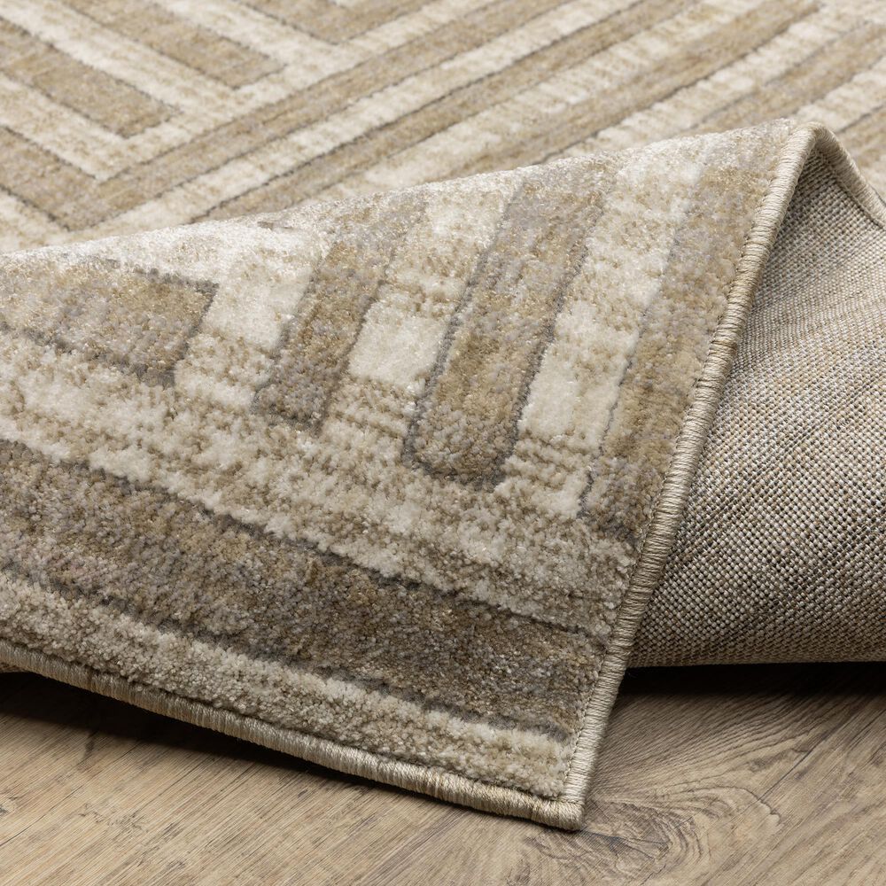 ROW by Oriental Weavers Hunter Beige and Ivory 6'7" x 9'6" Area Rug, , large