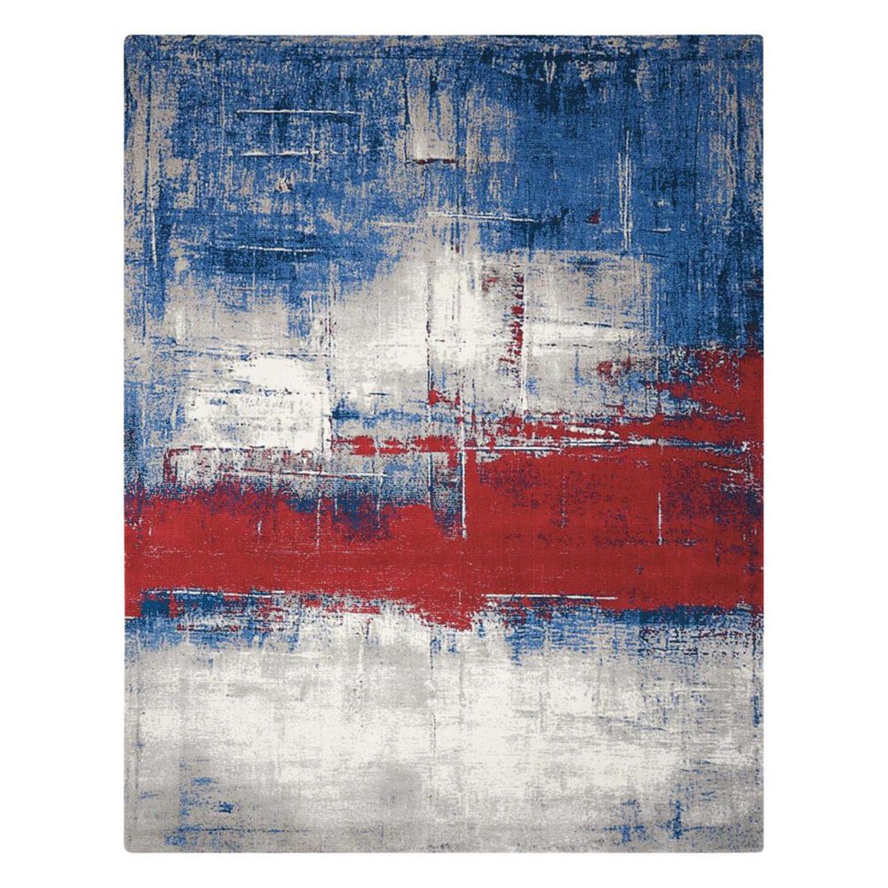 Nourison Twilight TWI19 7"9" x 9"9" Blue Area Rug, , large