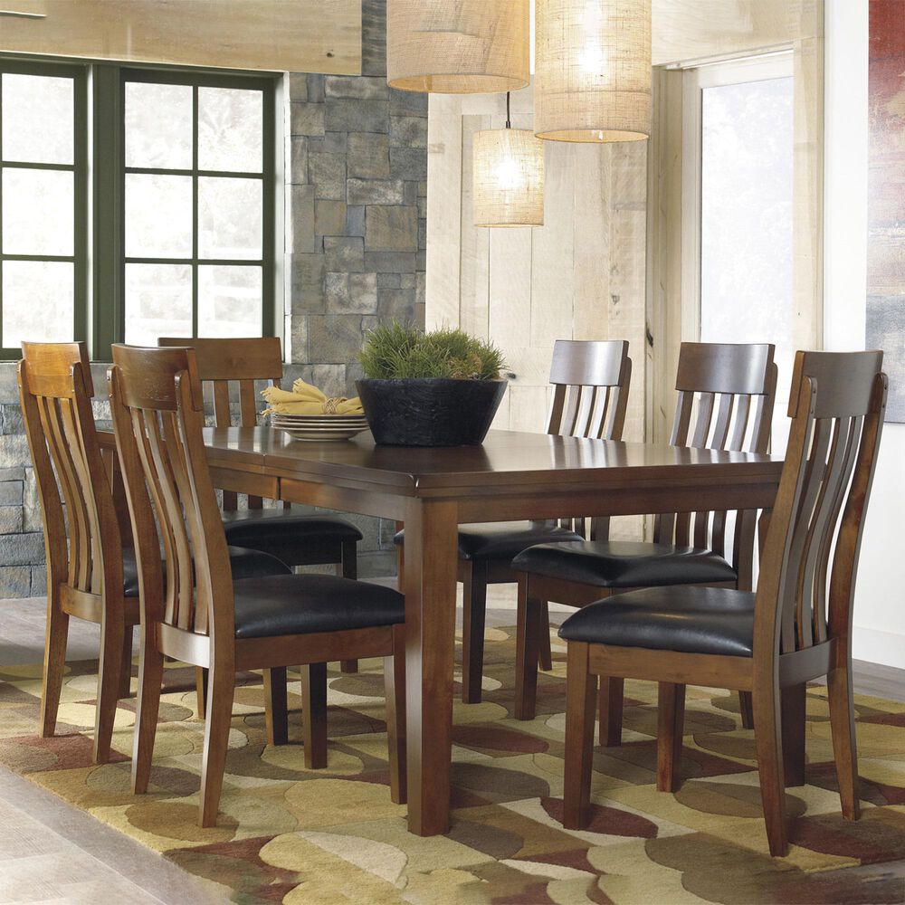 Ashley Ralene 7-Piece Rectangular Dining Set in Medium Brown, , large