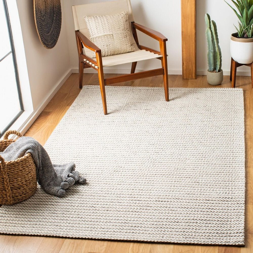 Safavieh Marbella Interlaced Striped 5&#39; x 8&#39; Light Brown and Ivory Area Rug, , large